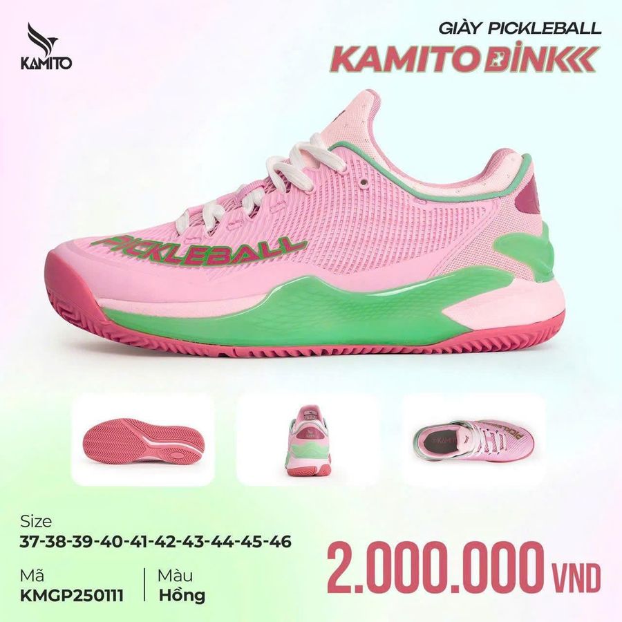 Giay_Pickleball_Kamito_Dink_Hong