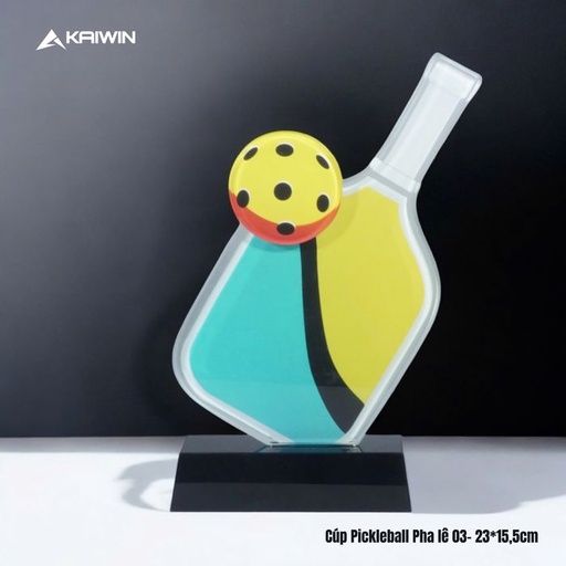[SP003421] Cúp Kaiwin Pickleball Pha Lê - 03 - 23cm