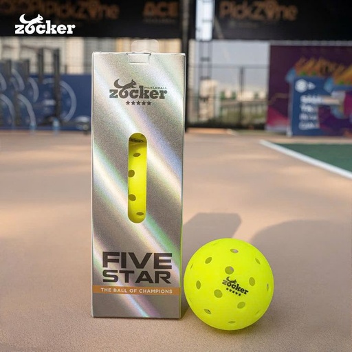 [SP003424] Bóng Pickleball Zocker Five Star (Hộp 3 quả)
